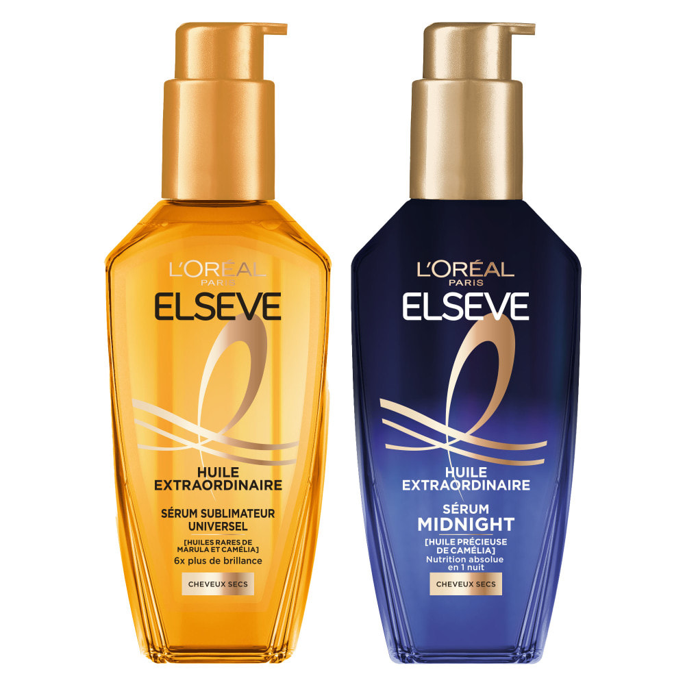 L'Oréal Paris Huile Extraordinaire Routine Huiles Cheveux - Jour et Nuit - 2x100ml