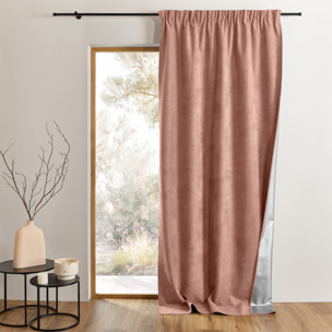 Rideau thermique accroche 3 en 1 occultant et réflecteur de chaleur - Rose