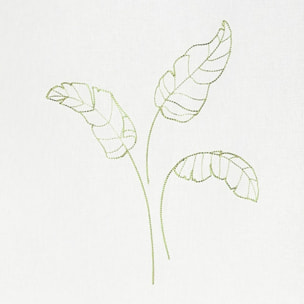 Paire voilages motif feuilles bananes - Vert