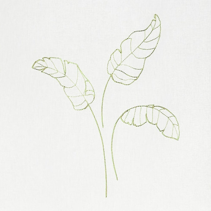 Paire voilages motif feuilles bananes - Vert