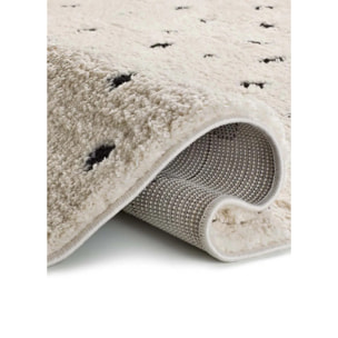 ATESA Alfombra shaggy escandinava blanco, varias medidas disponibles.