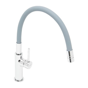 Mitigeur d'évier Swiss Aqua Technologies avec bras en silicone gris/chrome SATBSD290S