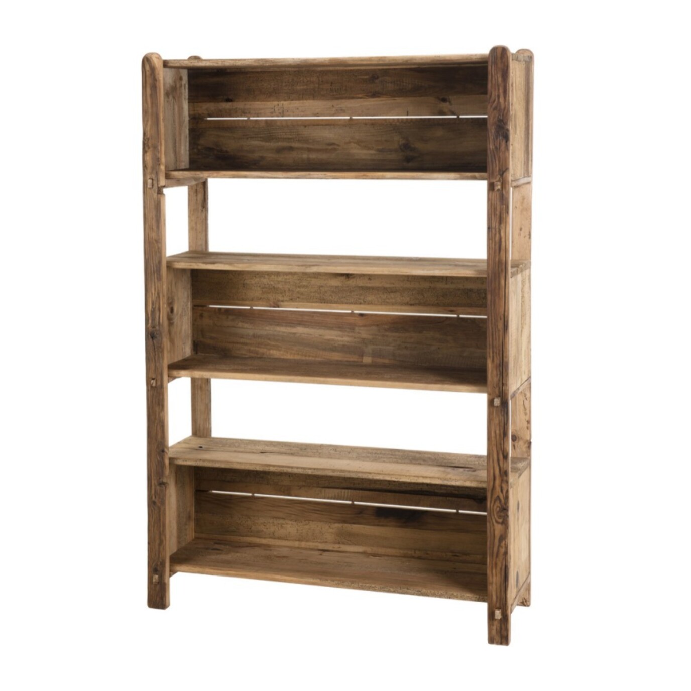 SANDY - Étagère marron 5 niveaux bois Pin recyclé