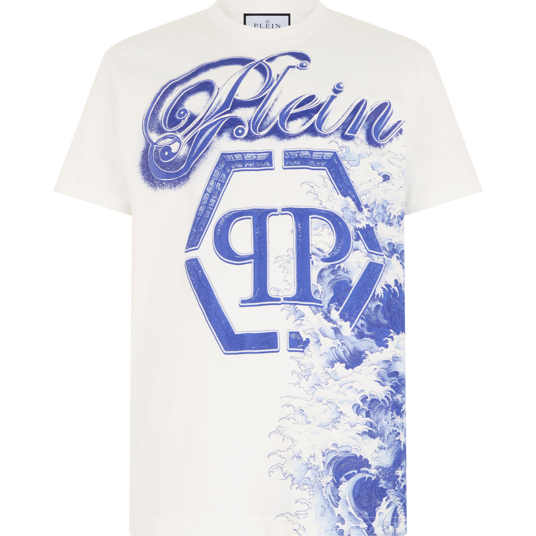 PHILIPP PLEIN Round Neck T-Shirt Ceramic Signature