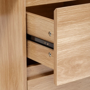 Bureau 2 tiroirs Abana bois clair