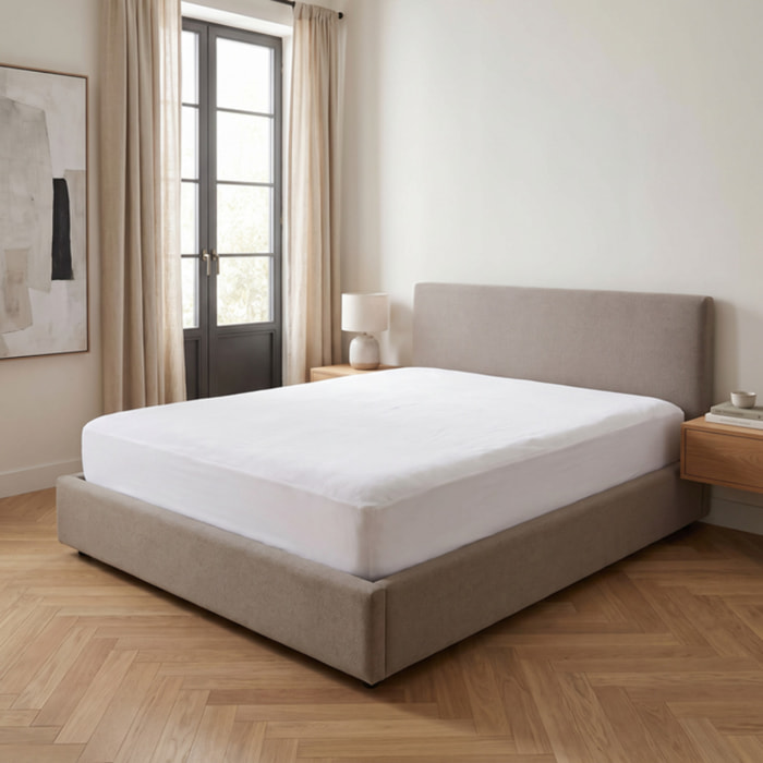 Coprimaterasso Intrecci Impermeabile in Microfibra Coral Effetto Vellutato con Rivestimento PU
