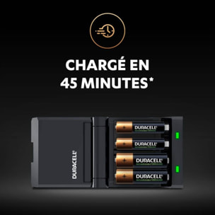 Chargeur de batterie DURACELL 15 Min CEF27 + AA/AAA x2