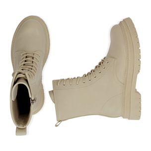 Anfibios crema, tacón 5 cm.