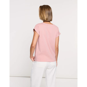 Camiseta Manga Corta Rosa - Kalosa