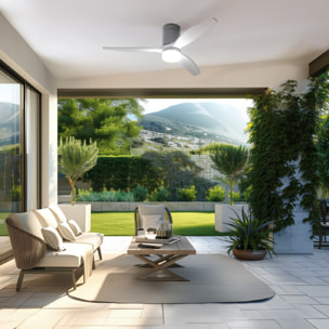 Cecotec Ventilatore da soffitto con luce EnergySilence Aero 5600 Aqua IronWhite