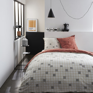 Parure Housse De Couette Réversible. 3pcs 100% coton 57filssunshine 4.14