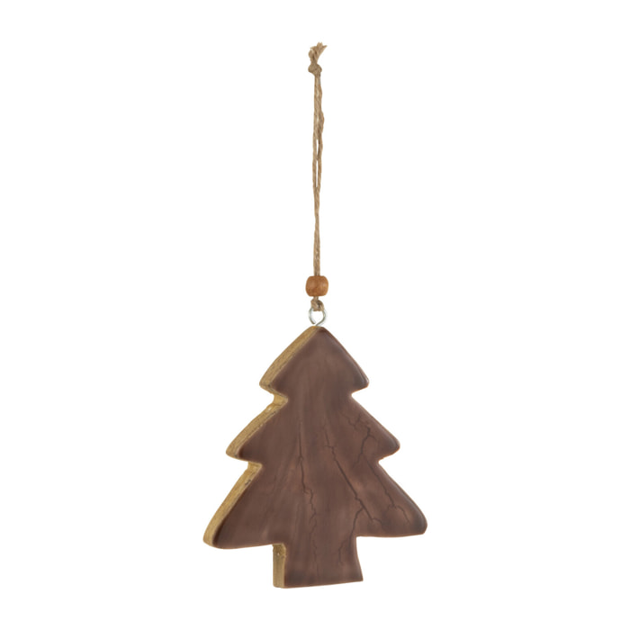 J-Line suspension Sapin de Noël - bois - marron - small - 4 pcs