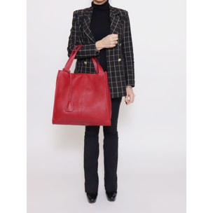 Borsa a spalla da Donna Chiara in Vera Pelle Made in Italy 36x40x12 cm