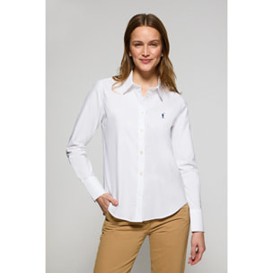 Camisa Oxford Regular fit blanca con logo Rigby Go