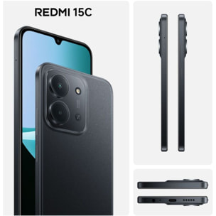 Smartphone XIAOMI Pack Redmi15C 256GoNoir 4G+coque+Chargeu
