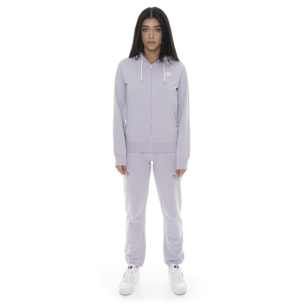 Tuta da donna in cotone non felpato con cappuccio e zip Leone Basic
