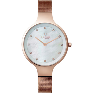 Orologio OBAKU bianco-acciaio