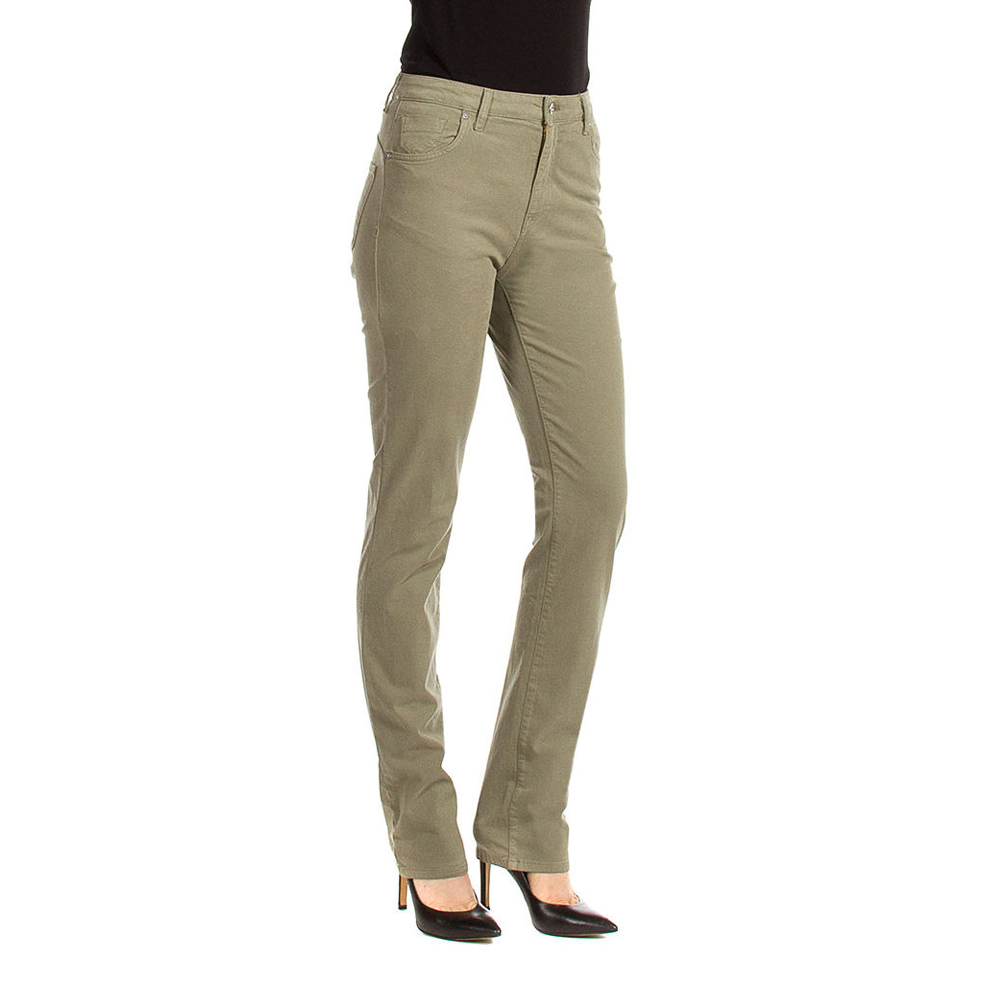 PANTALONE IN GABARDINA MOD.753 . Vita alta e gamba confortevole.