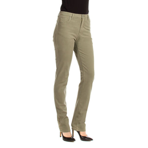 PANTALONE IN GABARDINA MOD.753 . Vita alta e gamba confortevole.