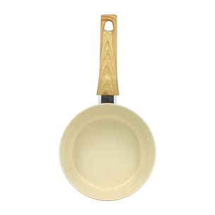 Casserole 18cm avec revêtement céramique crème - tous feux COLORAMA