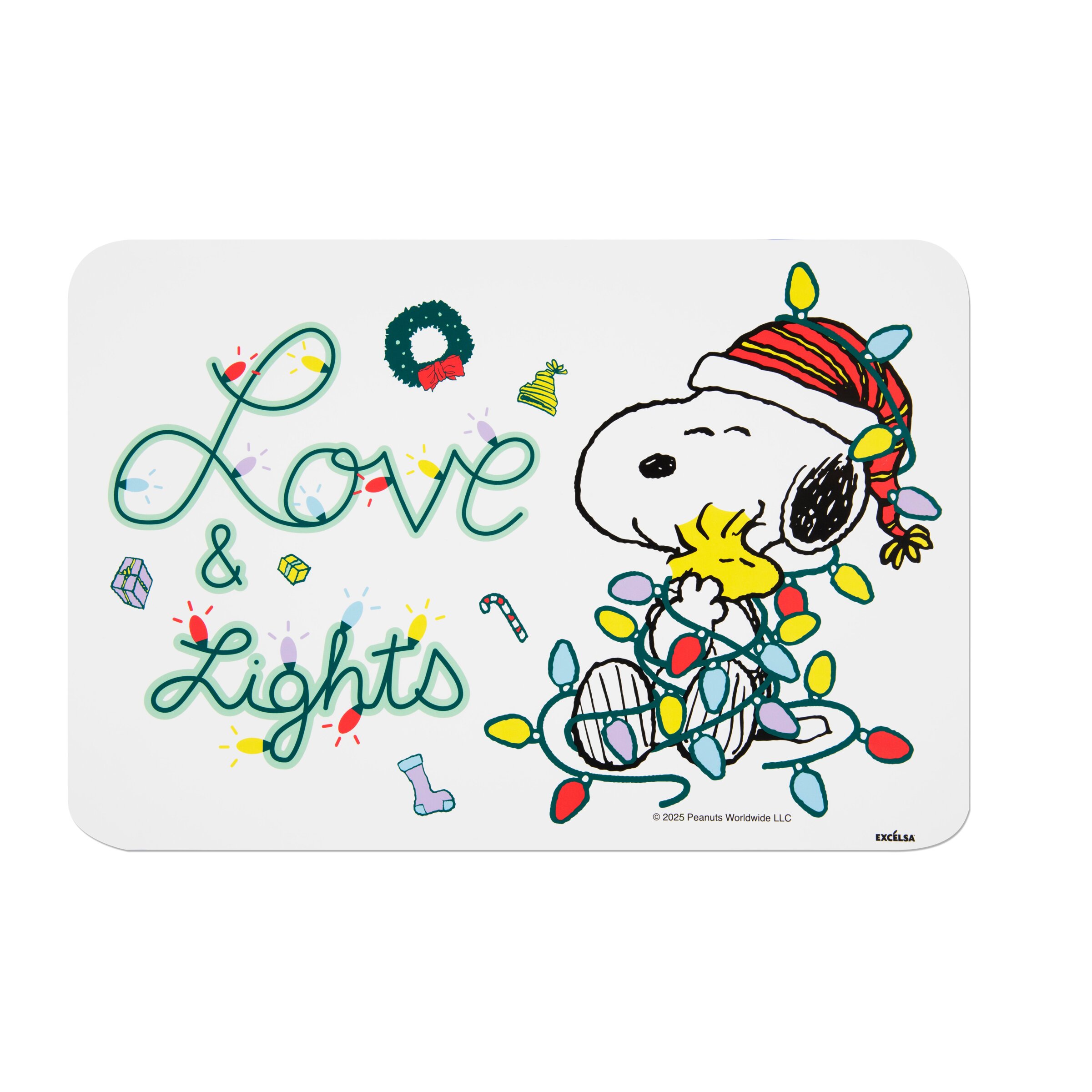 Set 6 tovagliette rettangolari Excelsa – Peanuts Shiny And Bright, Polipropilene multicolore