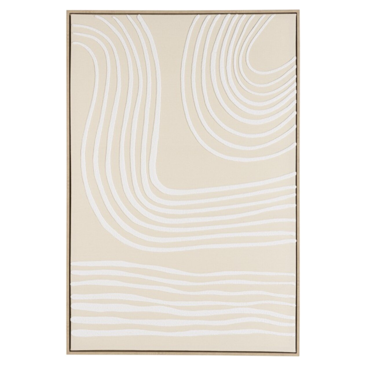 HOMER - Décoration murale C - 83x123cm lignes abstraites, cadre naturel