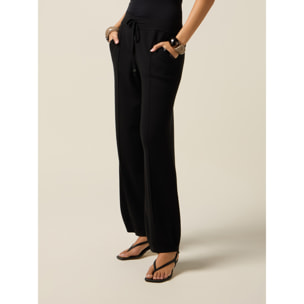 Oltre - Pantaloni joggers in maglia - Nero