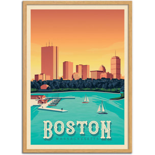 Affiche - Boston - Olahoop Travel Posters