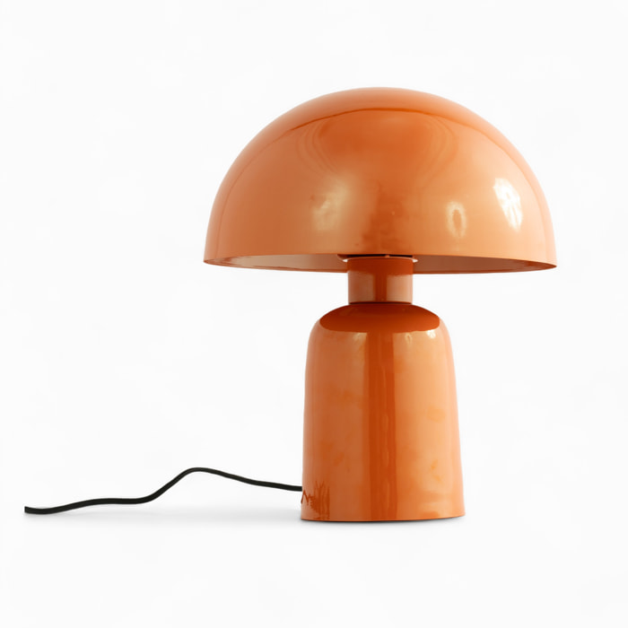 Lampe champignon en métal orange - Clara