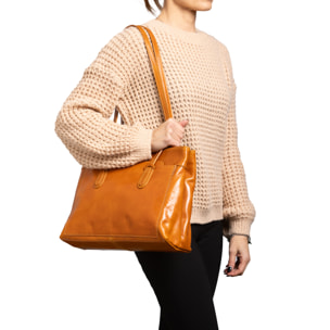 Borsa a spalla  da donna In Vera pelle Made in Italy 35x26x12 cm