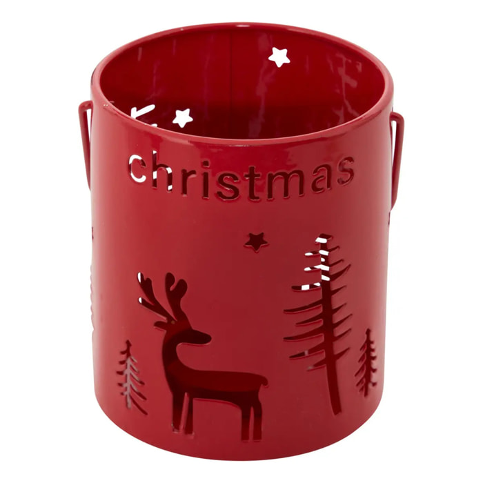 Lanterne de Noël en métal ajouré