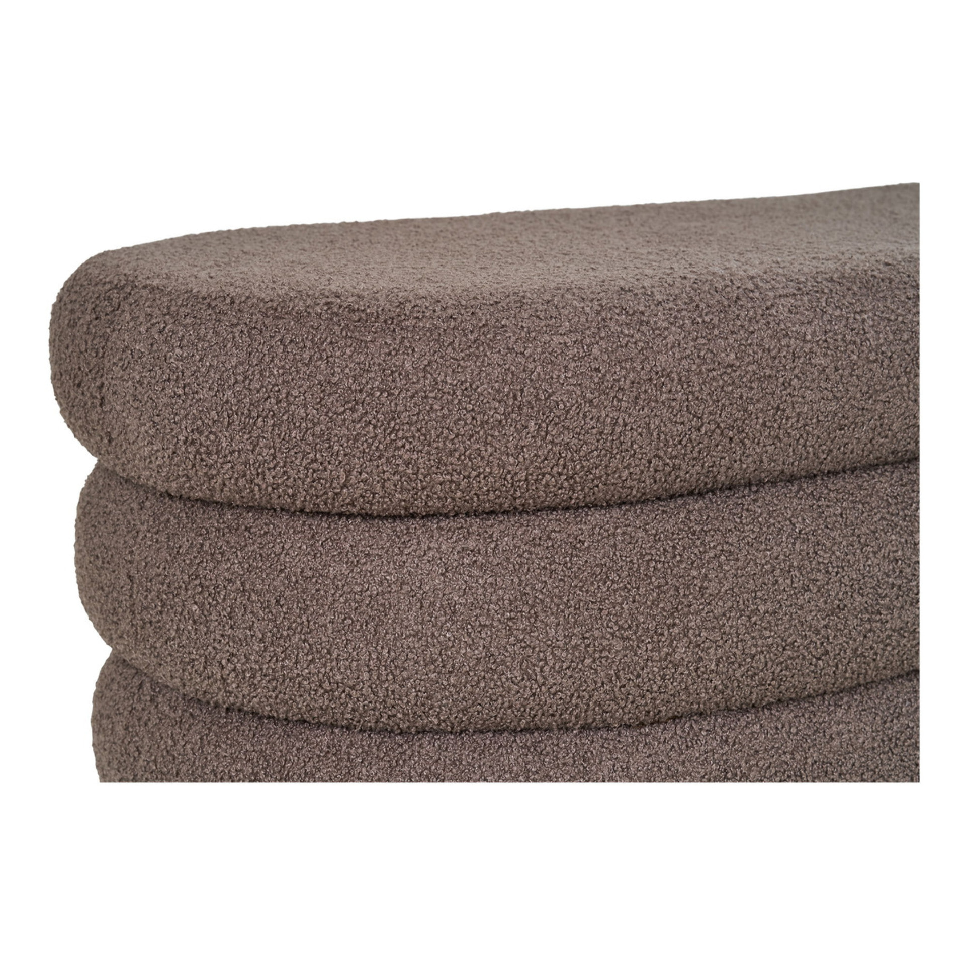 Panca contenitore Dartford in teddy marrone 103 cm