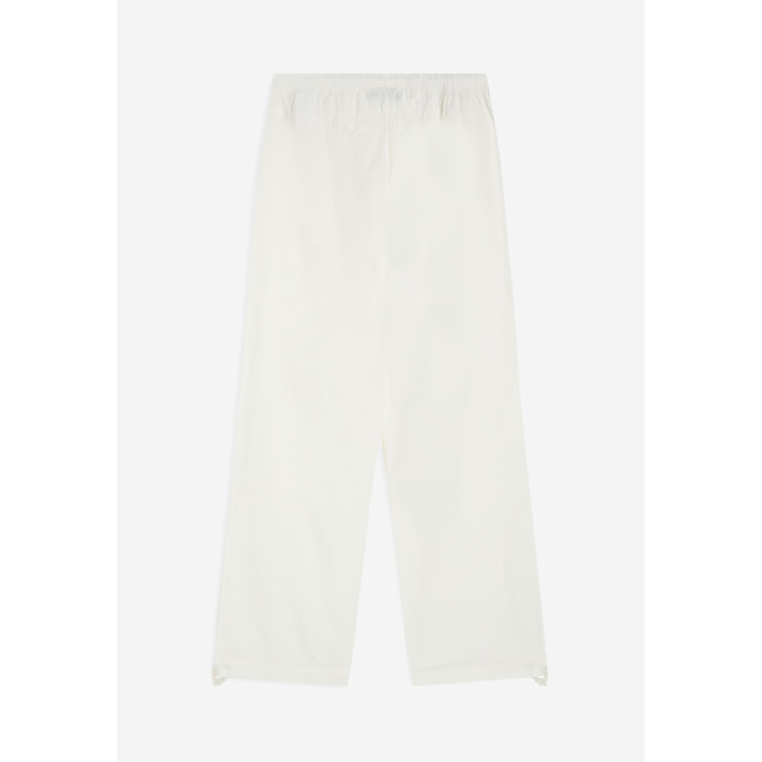 Pantaloni stile parachute pants in popeline