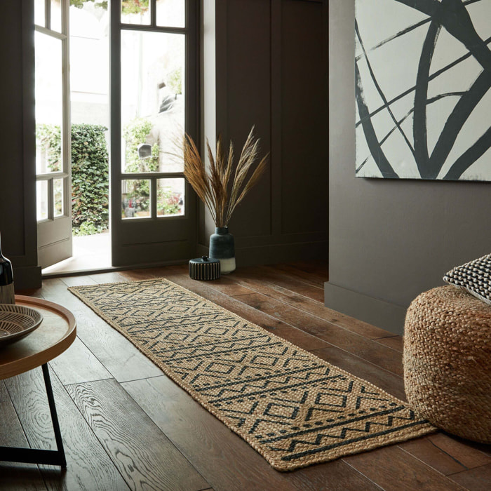 Tapis en jute de couloir LUIS