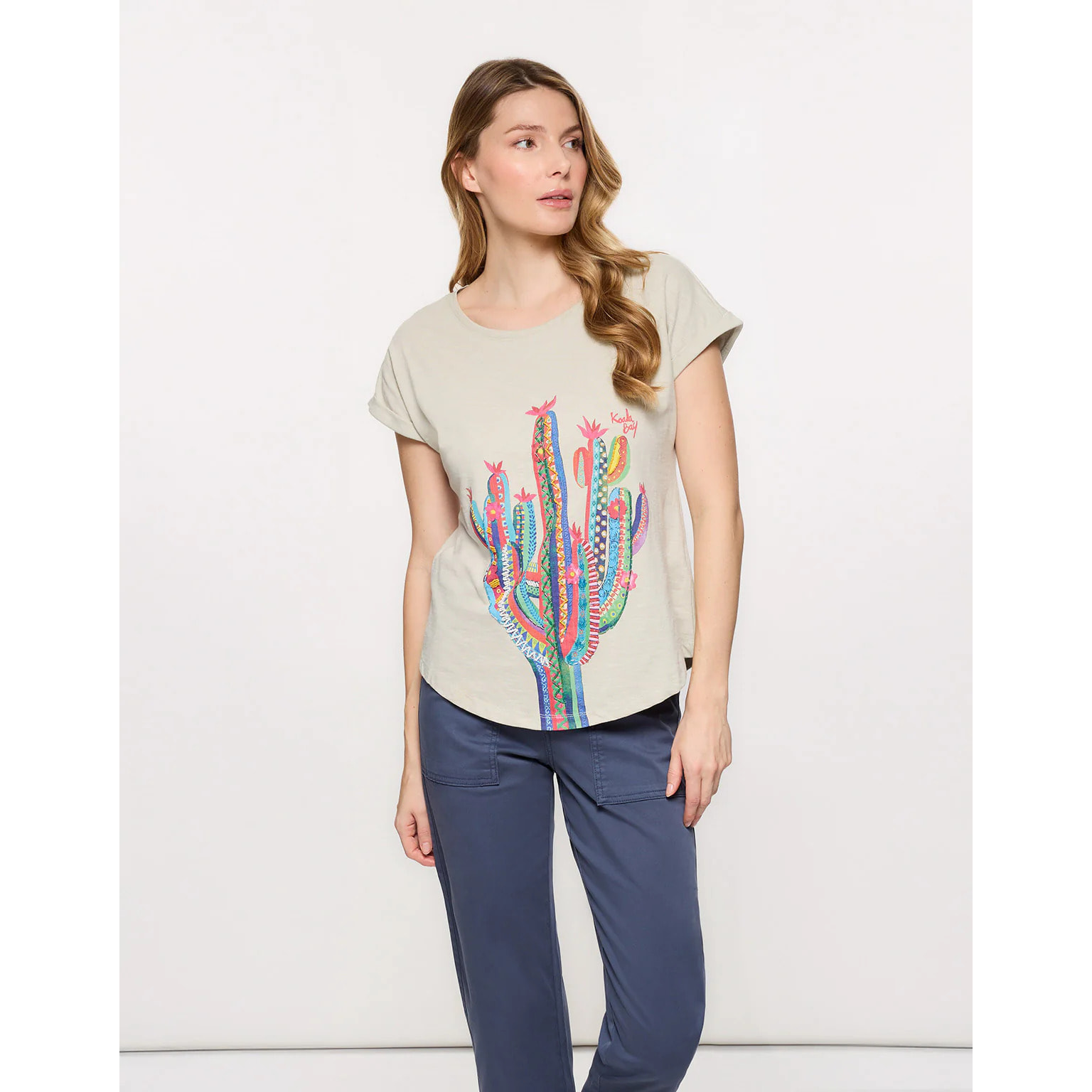 Camiseta Manga Corta Cactus Beige - Cactica