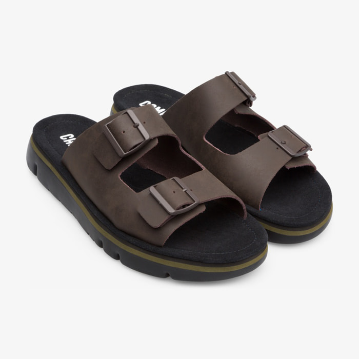 Sandalias Oruga - cuero - marrón y negro