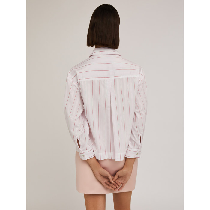 Motivi - Camisa boxy rayas - Rosa