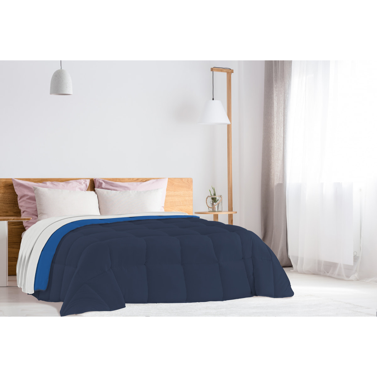 TRAPUNTA INVERNALE ELEGANT-BLU SCURO/ROYAL SINGOLA