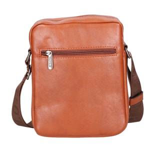 Borsa a tracolla uomo - Modello False - 100% pelle PU - 19.0 x 22.0 x 6.0 cm