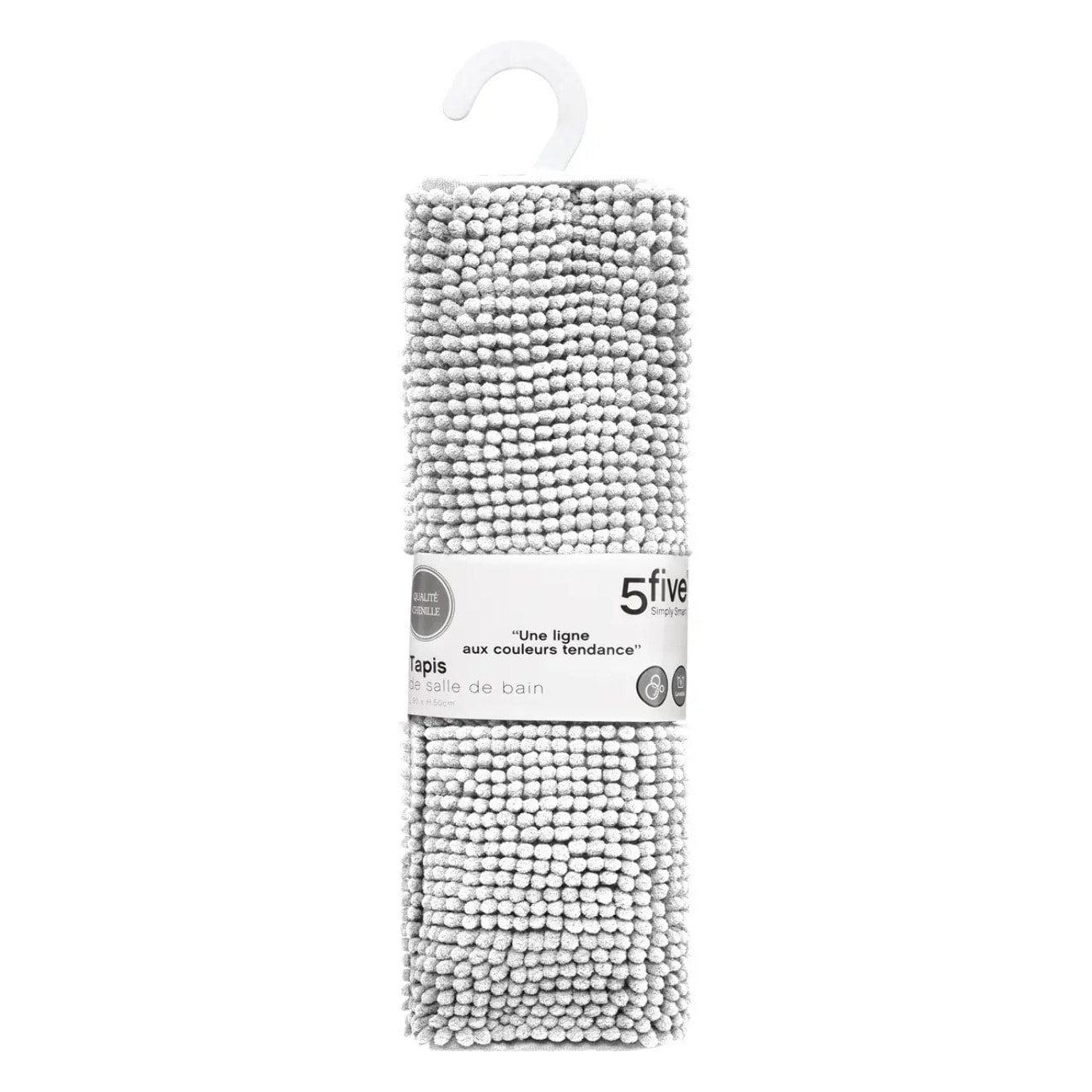 Tapis de bain 50x80cm "Colorama" blanc