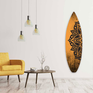 Planche de surf décorative tribal orange Tableau alu Dibond