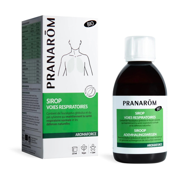 Pranarom - Sirop pour les voies respiratoires - Bio - 225 ml