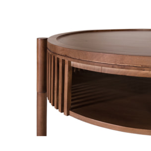 Table Basse en Bois de Manguier 80 cm Style Contemporain