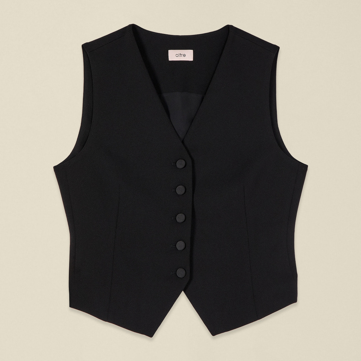 Oltre - Gilet in tessuto crêpe - Nero