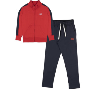 Tuta da bambino in cotone non garzato con colletto e zip Leone New Basic