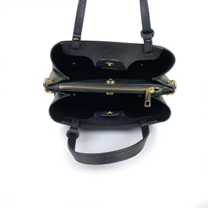 Borse Donna colore Nero-in pelle Made in Italy 25 X 19 X 11cm