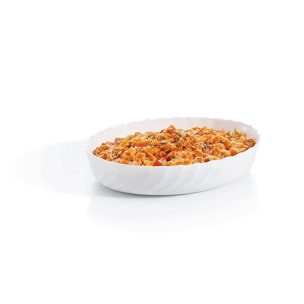 Plat à four ovale blanc 32X24cm Smart Cuisine Trianon 250°C  - Luminarc - Opale culinaire extra léger et résistant
