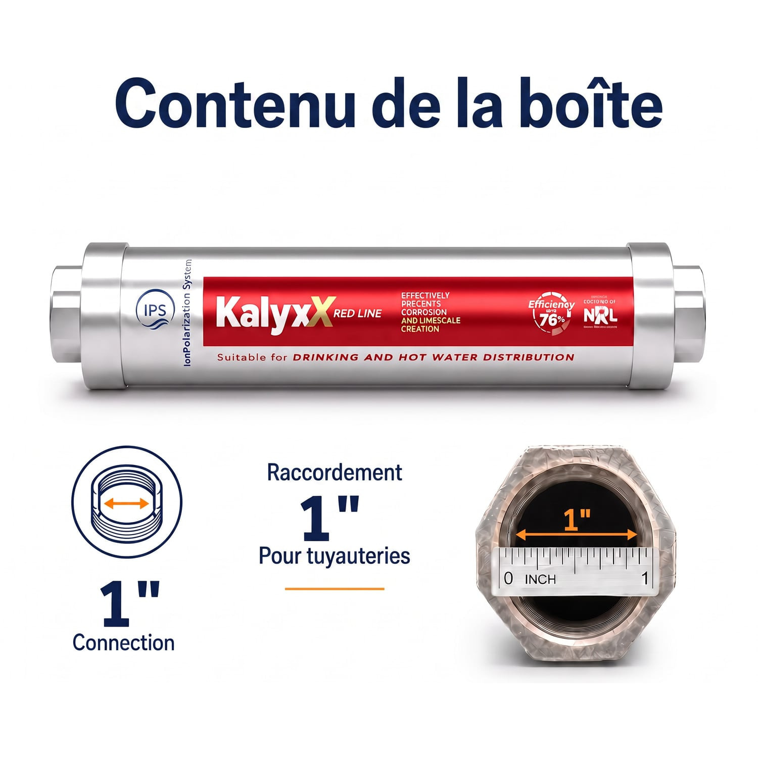 Alternative adoucisseur d'eau KalyxX Red Line 1" (IPSKXFRRG1)