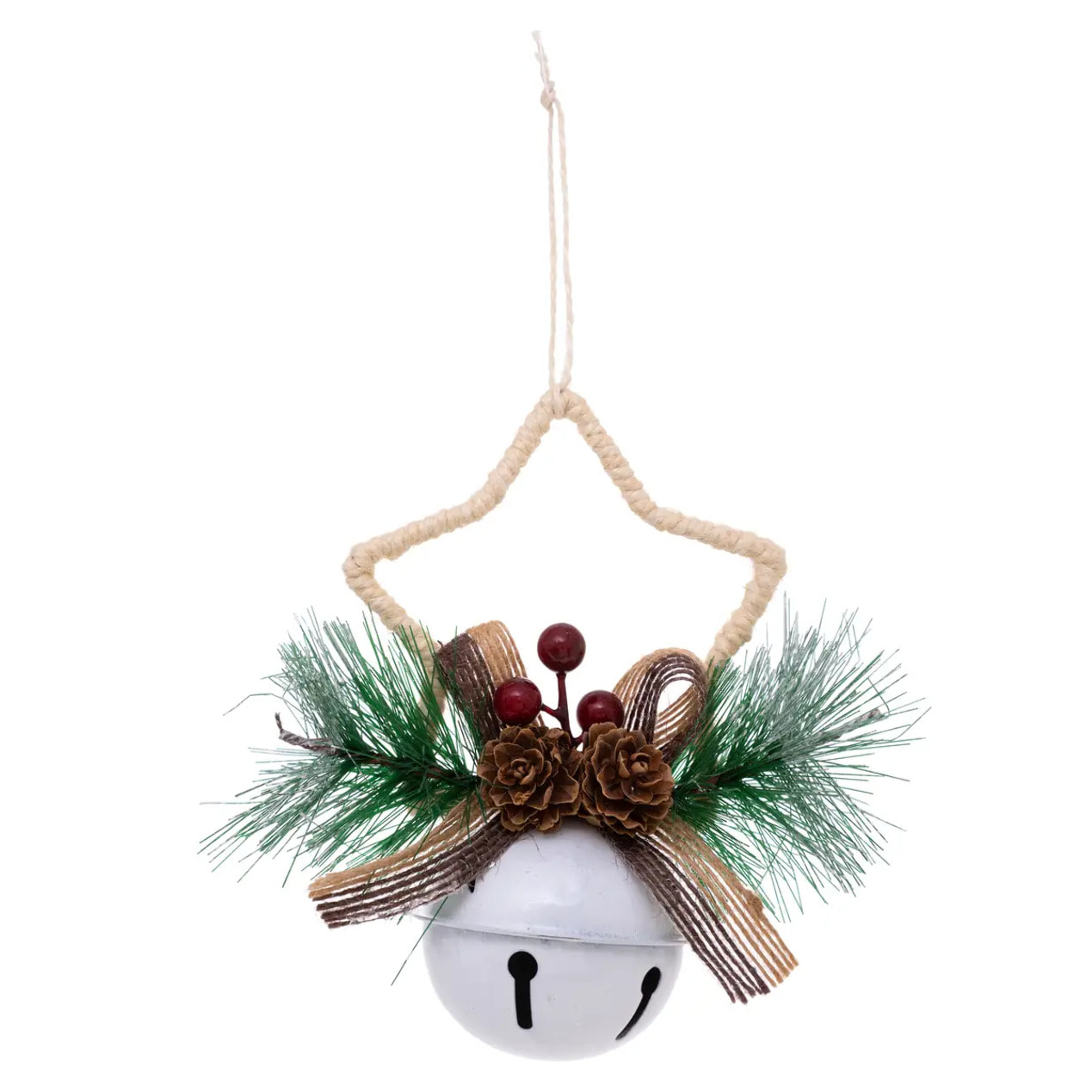 Sujet forme et grelot assorti rouge blanc