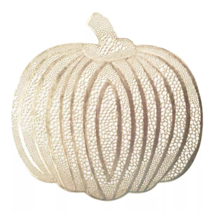 Lot de 6 Dessous d'assiette citrouille dorée